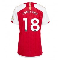 Arsenal Takehiro Tomiyasu #18 Replica Home Shirt Ladies 2023-24 Short Sleeve
